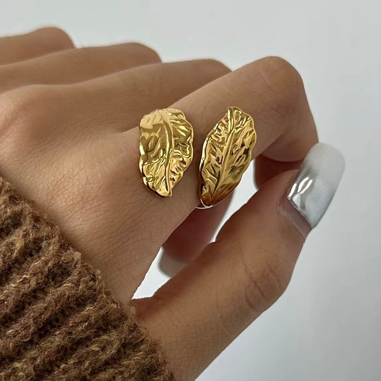 Gilded Leaf Ring